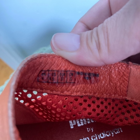 Puma Hussein Chalayan Hakkoda Summer Orange Leather/Mesh Hidden Wedge Sandals - Picture 7 of 7